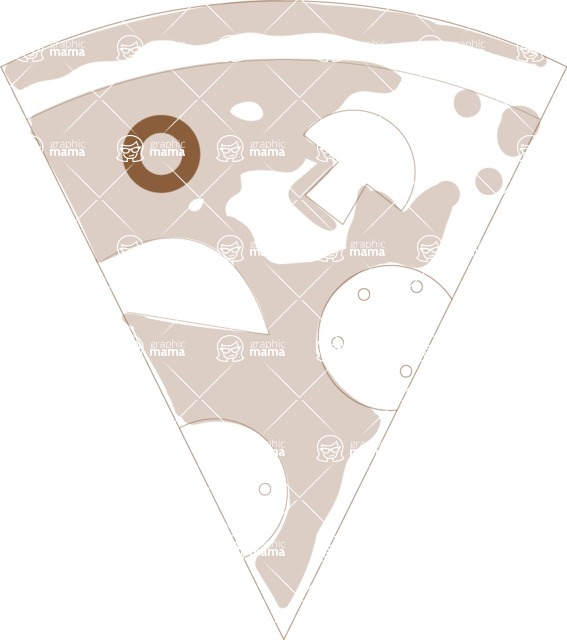 Italy Themed Graphic Collection - Pizza Slice Vector
